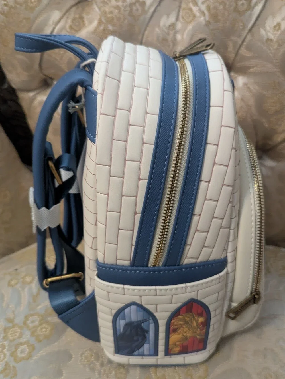 Harry Potter Loungefly White and Blue Hedwig Hogwarts Mini Backpack